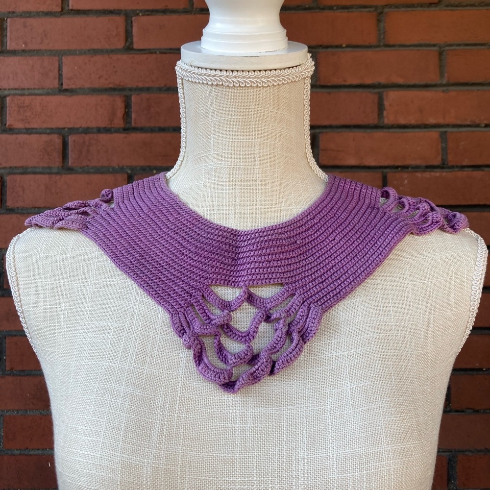 Hand Crocheted & Dyed Collar